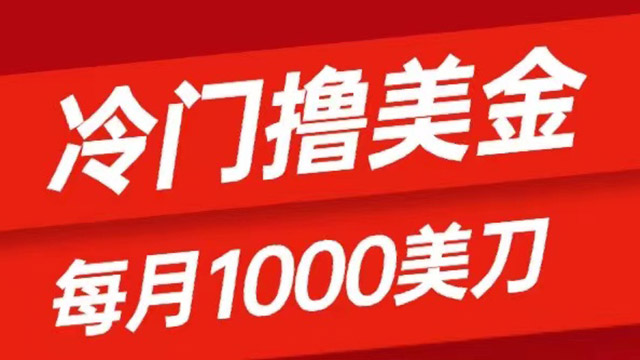 冷门撸美金项目: 只需无脑发帖子，每月1000刀，小白轻松掌握