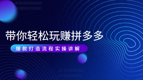 带你轻松玩赚拼多多:花的少 赚的多 爆款更简单 爆款打造流程实操讲解